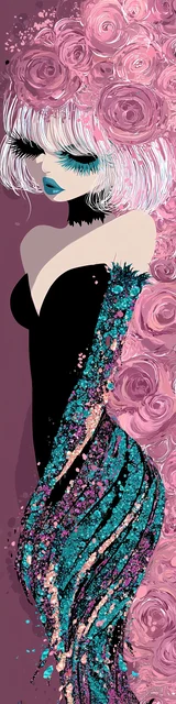 Free mermaid bookmark featuring a mermaid on a pink background